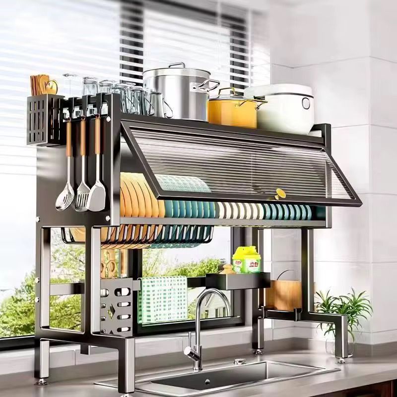 Escurridor de Platos Aéreo Organizador con Puerta Acrílica (1 Pileta) - ALTOQUE