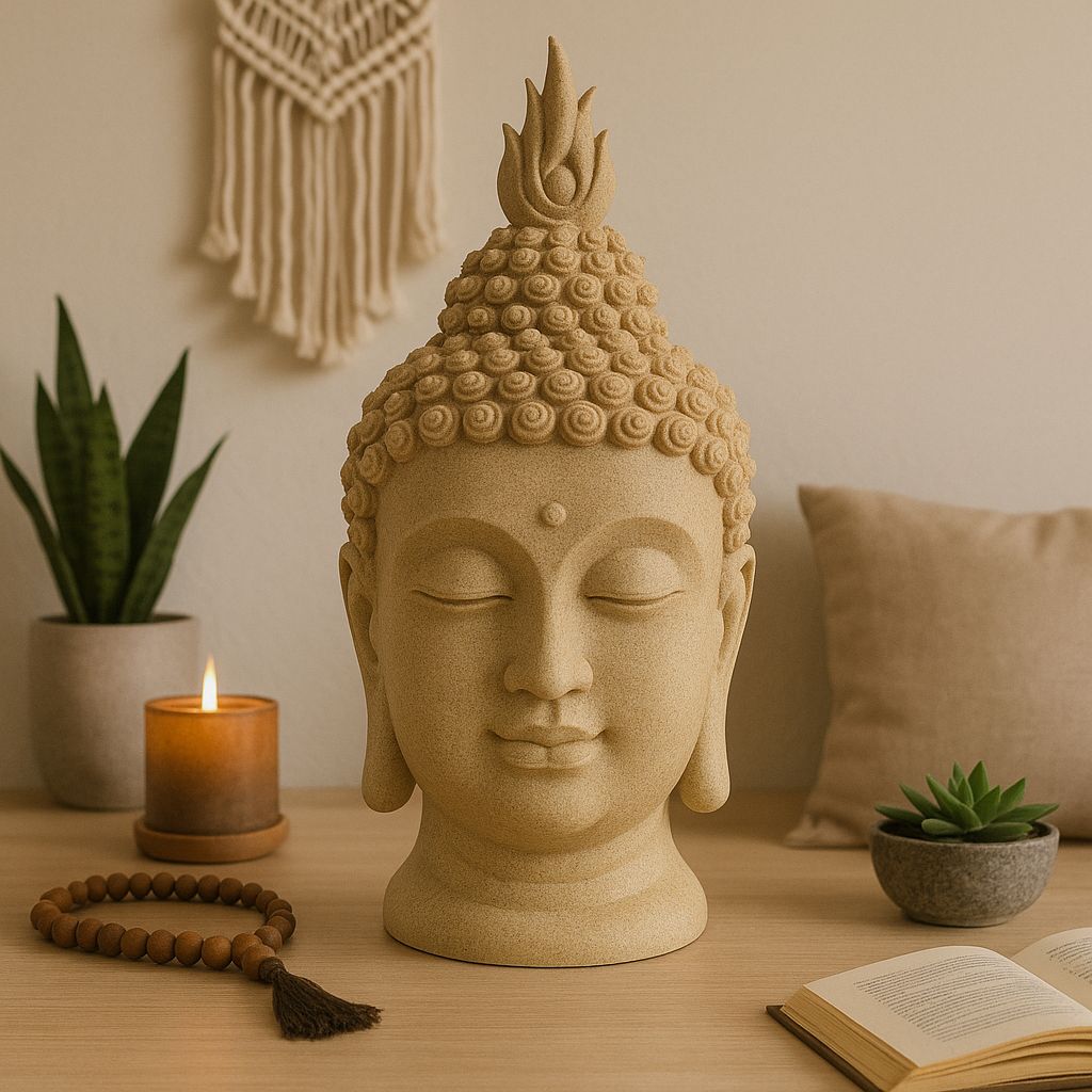 Cabeza Decorativa de Buda Zen