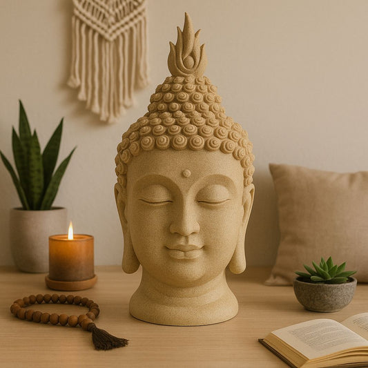 Cabeza Decorativa de Buda Zen