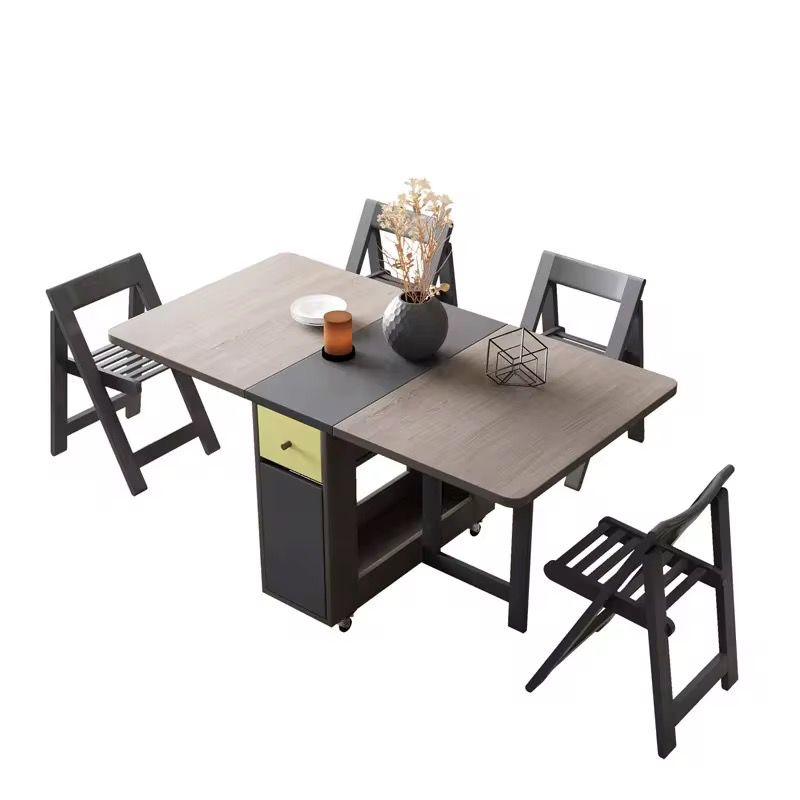 Juego De Comedor / Plegable Con 4 Sillas en Madera - ALTOQUE