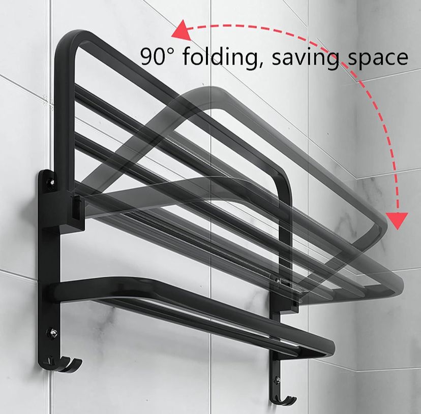 Toallero Hotelero Negro 50 cm - ALTOQUE