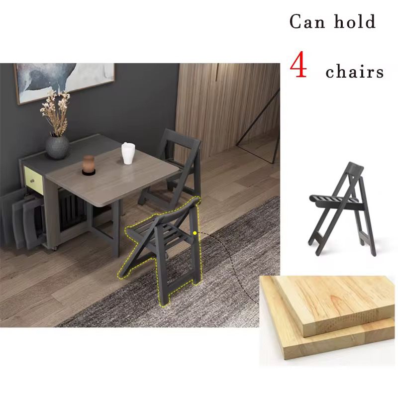 Juego De Comedor / Plegable Con 4 Sillas en Madera - ALTOQUE