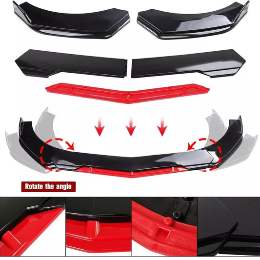 Faldón Delantero Negro Con Detalles Rojo - ALTOQUE