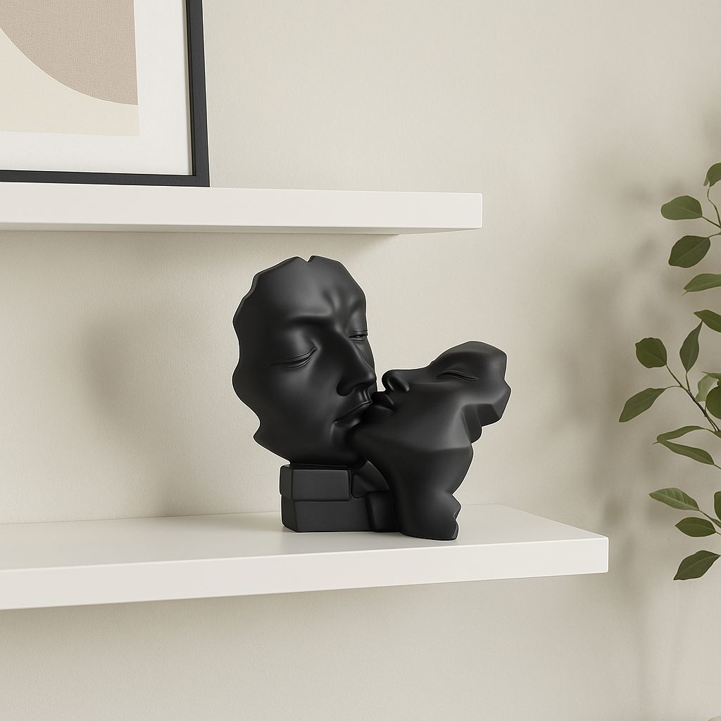 Escultura Rostro Hombre Y Mujer Besándose - ALTOQUE