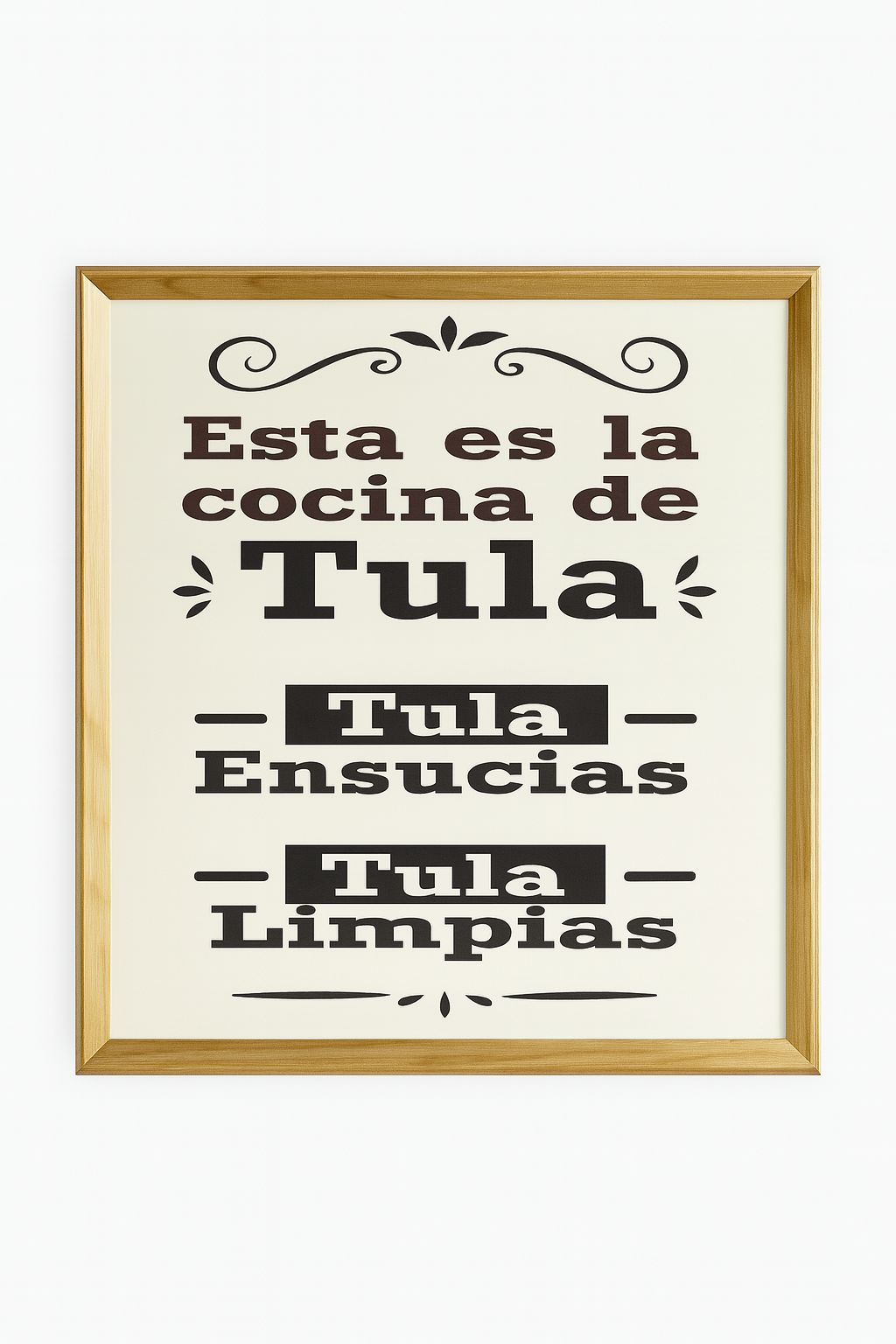 Cuadro Decorativo " Esta es La Cocina de Tula" - ALTOQUE