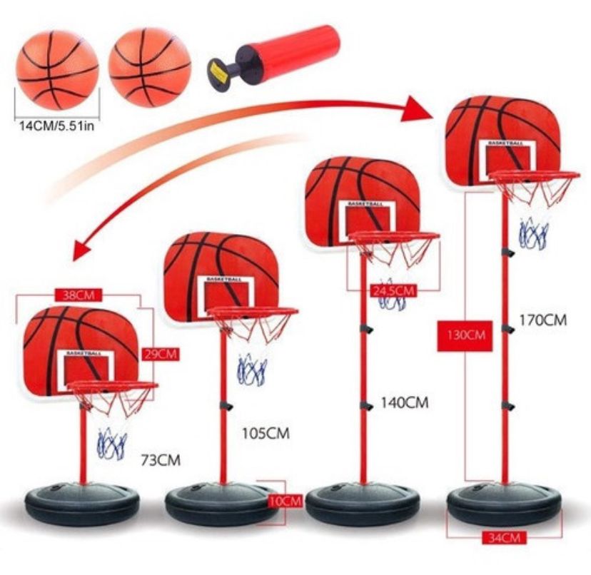 Soporte Aro de Básquetbol Ajustable + Pelota - ALTOQUE