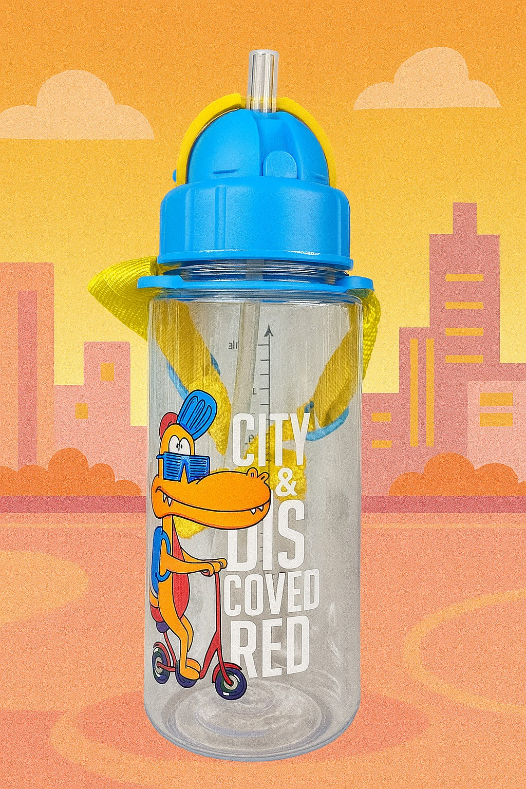 Botella Infantil con Correa Diseño Dinosaurio 500ml - ALTOQUE