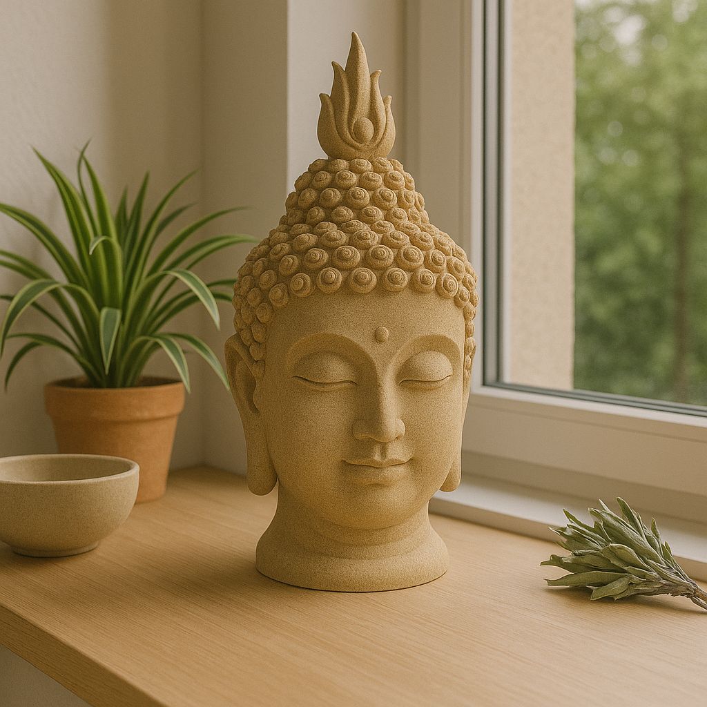 Cabeza Decorativa de Buda Zen