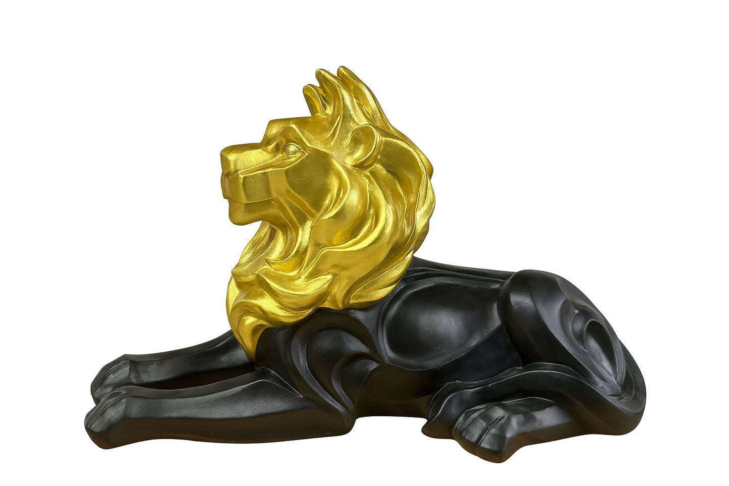 Adorno León Negro y Dorado