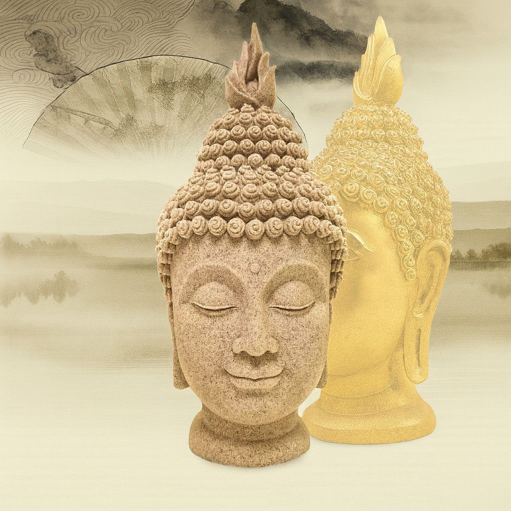 Cabeza Decorativa de Buda Zen
