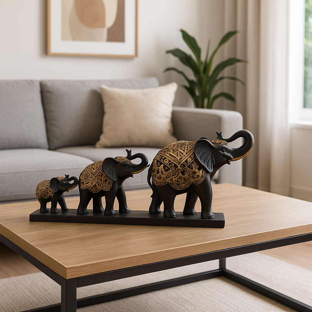 Elefantes Decorativos en Base