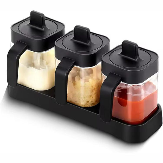 Especiero Triple con Cuchara Incluida