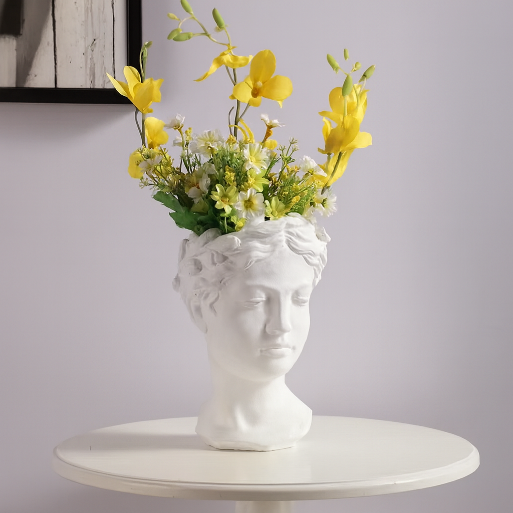 Busto Decorativo con Maceta