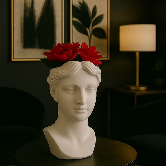 Busto Decorativo con Maceta