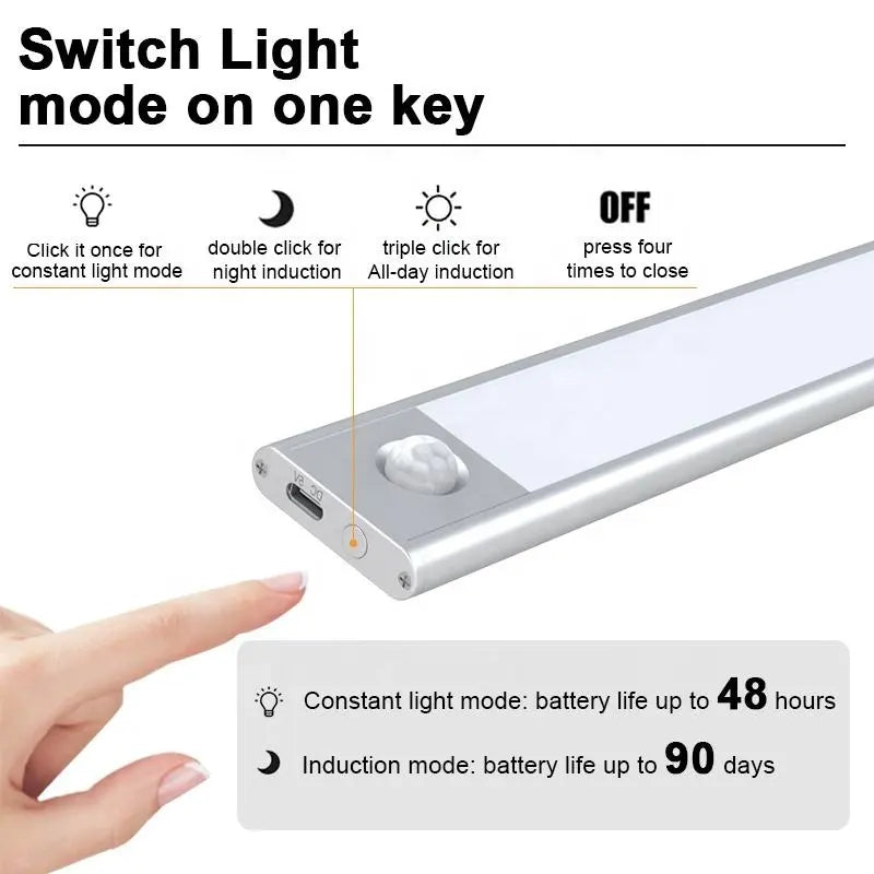Barra de Luz Led Inalámbrica con Sensor de Movimiento - ALTOQUE