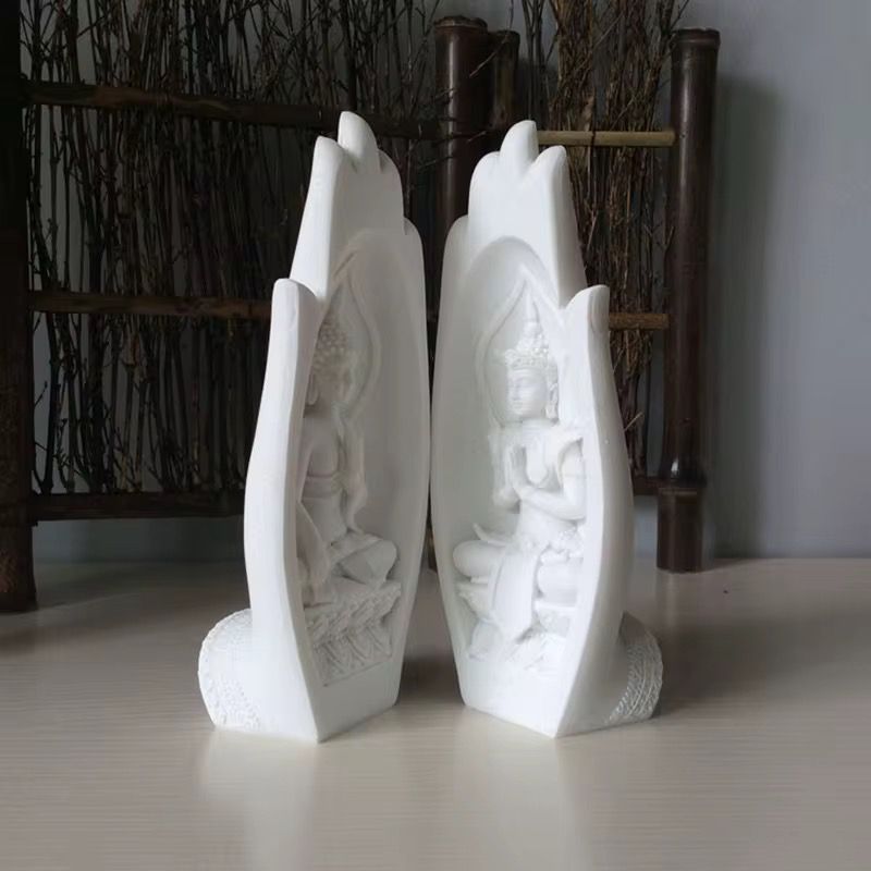 Esculturas Manos Budas con Buda Interior