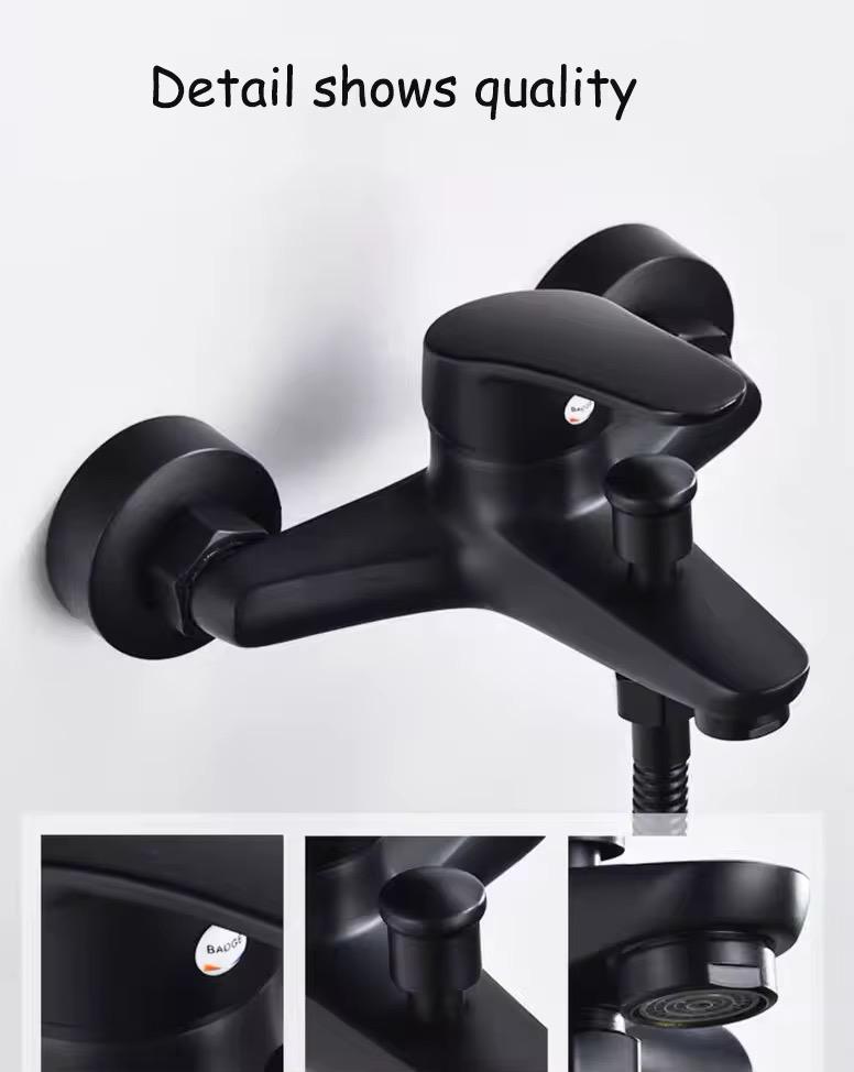 Monocomando Para Ducha Negro