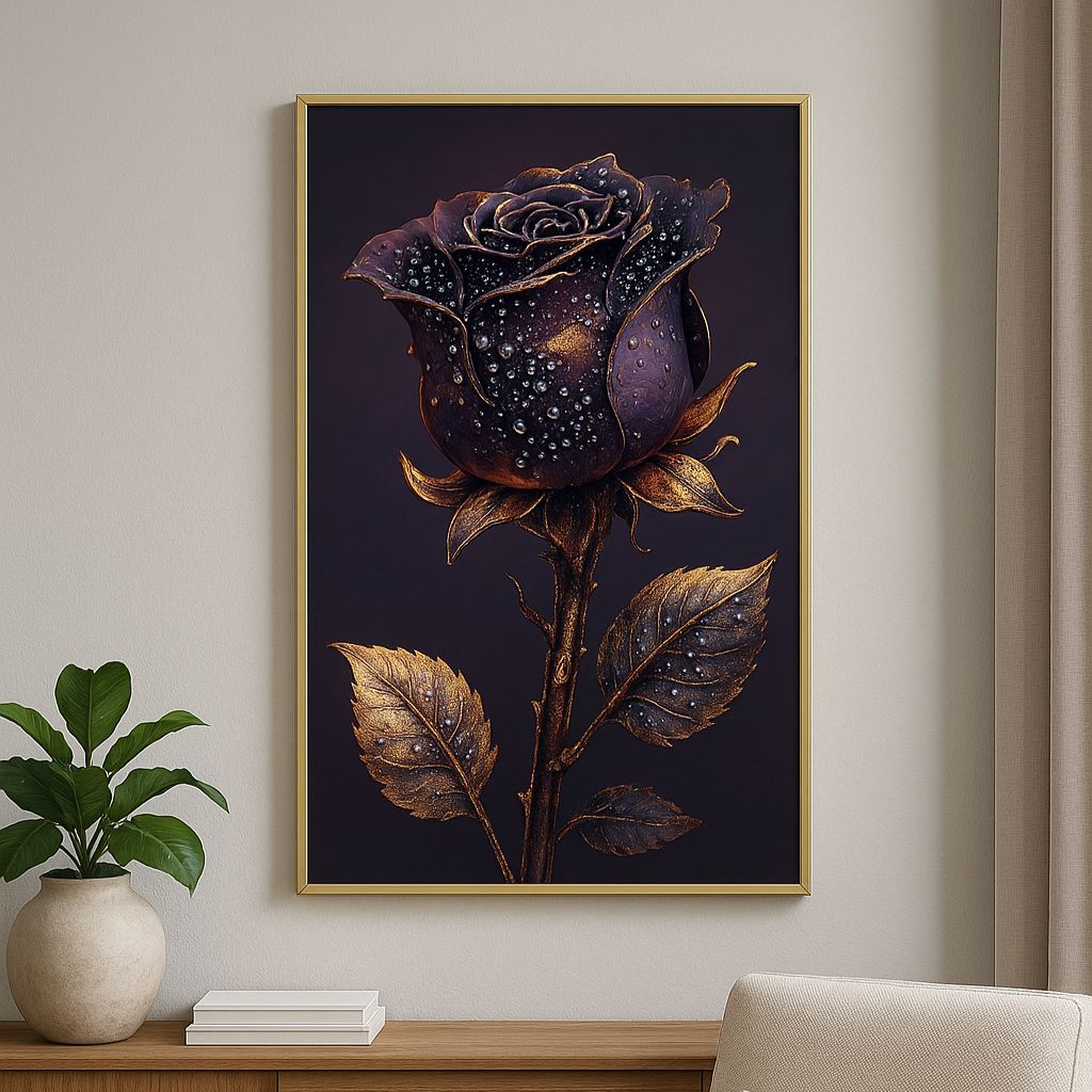 Cuadro Decoratio "Rosa Negra" - ALTOQUE