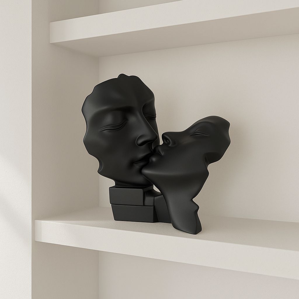 Escultura Rostro Hombre Y Mujer Besándose - ALTOQUE