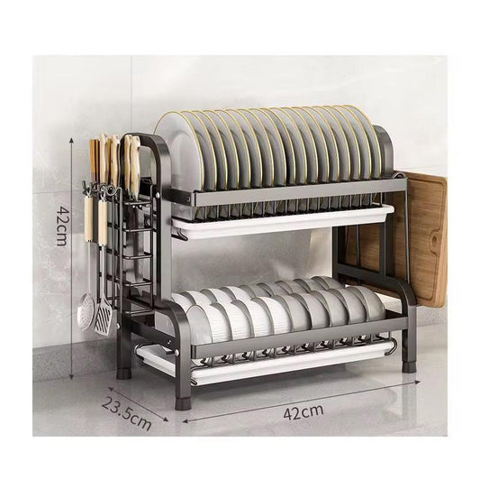 Escurridor De Platos 2 Niveles De Metal P/Mesada - ALTOQUE
