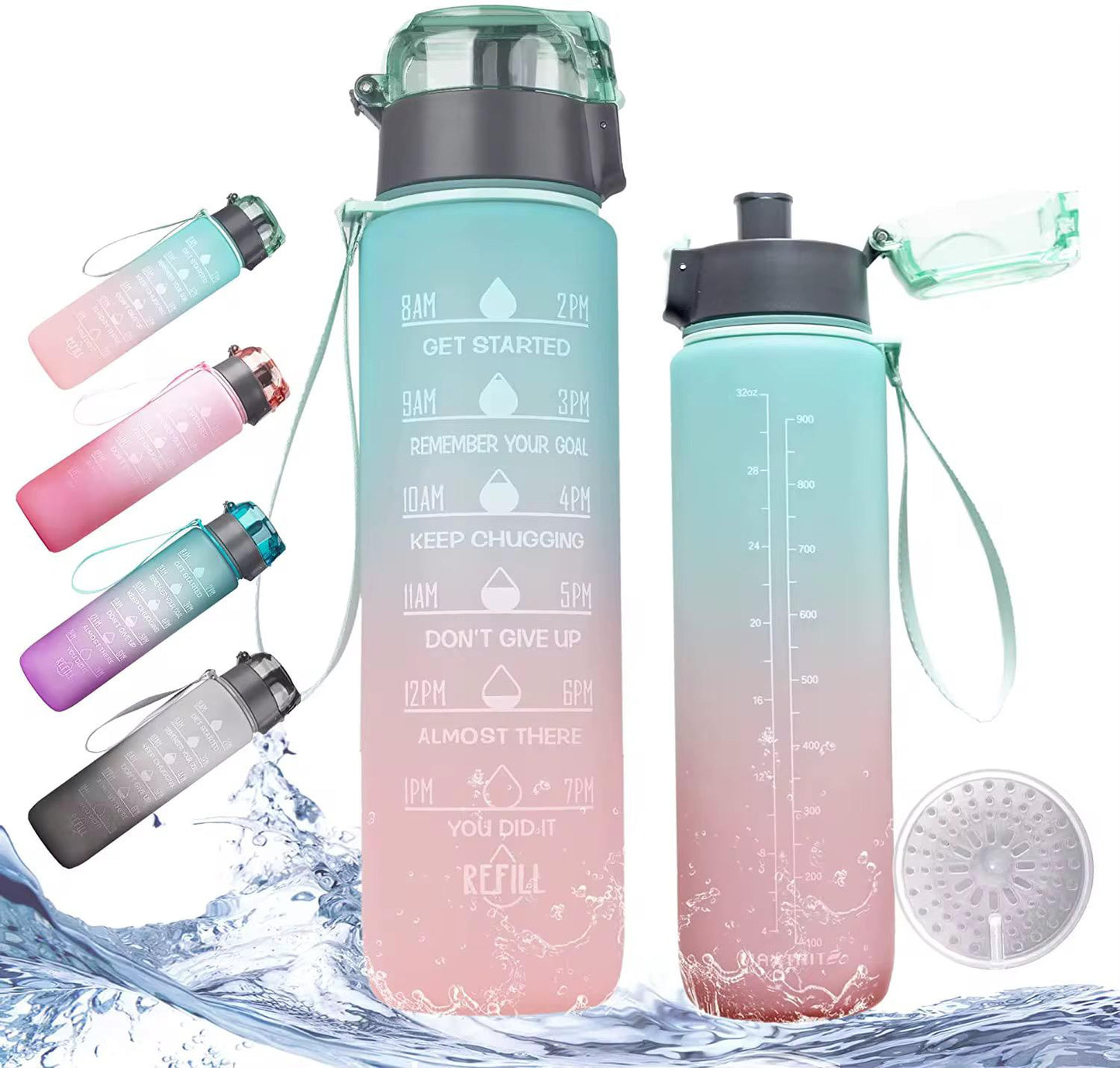 Botella Caramañola con Frases Motivacionales de 1000ml - ALTOQUE