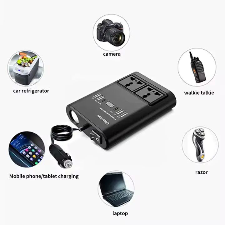 Convertidor De Energía Autos Olesson 150w Usb Tipo C - ALTOQUE