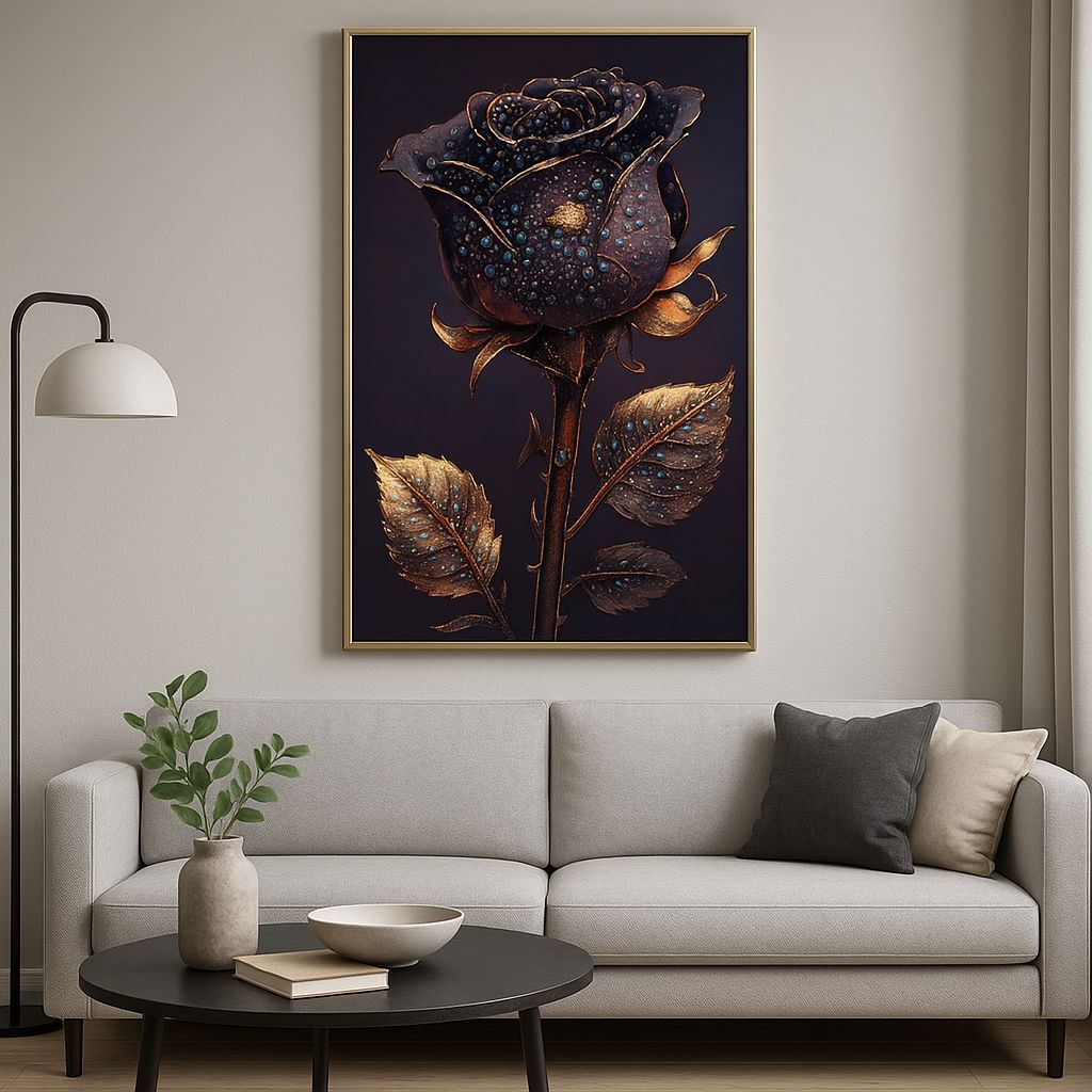 Cuadro Decoratio "Rosa Negra" - ALTOQUE