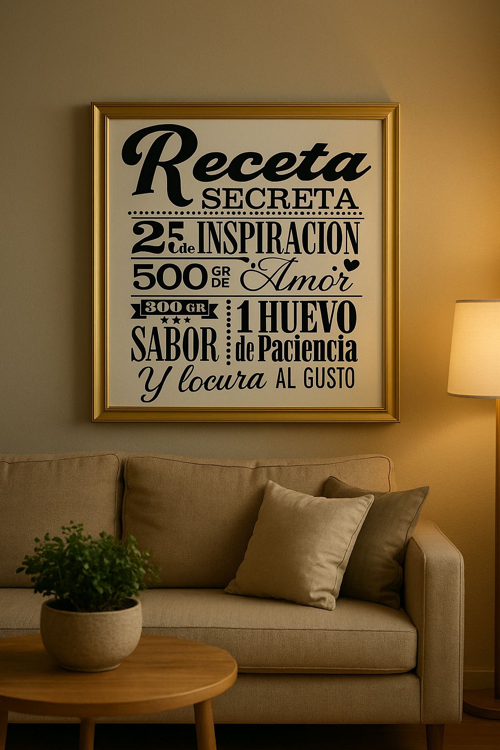 Cuadro Decorativo "Receta Secreta" - ALTOQUE