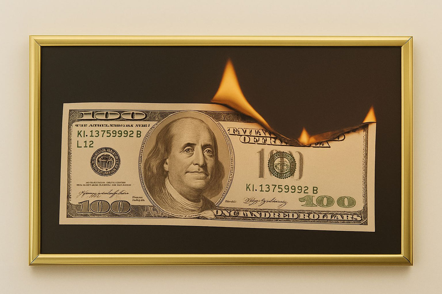 Cuadro Decorativo Dólar Quemado - ALTOQUE