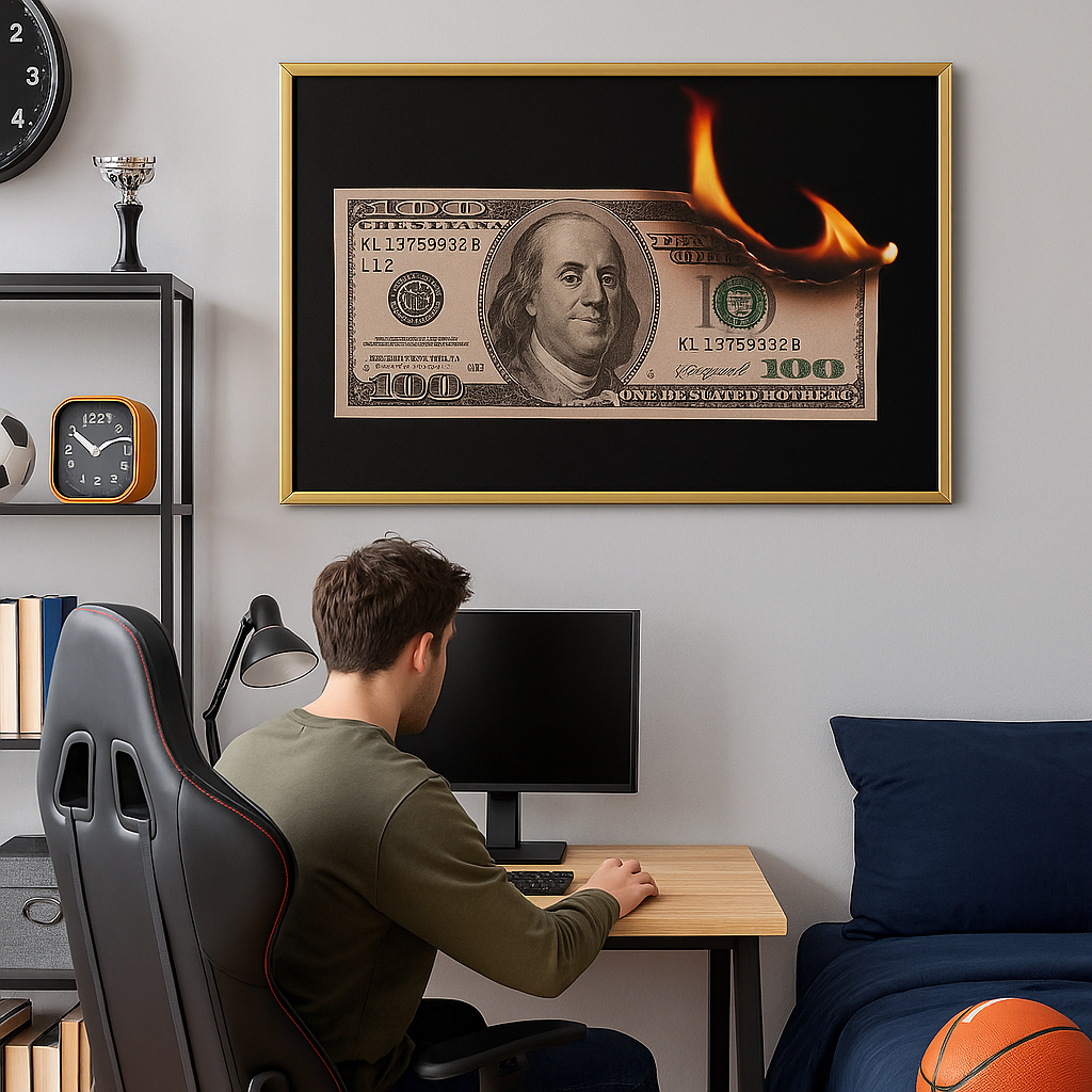 Cuadro Decorativo Dólar Quemado - ALTOQUE