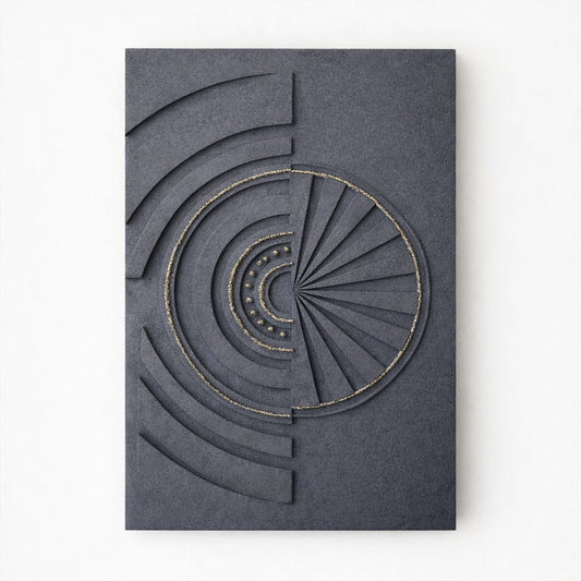 Cuadro Decorativo Geométrico con Relieve 3D