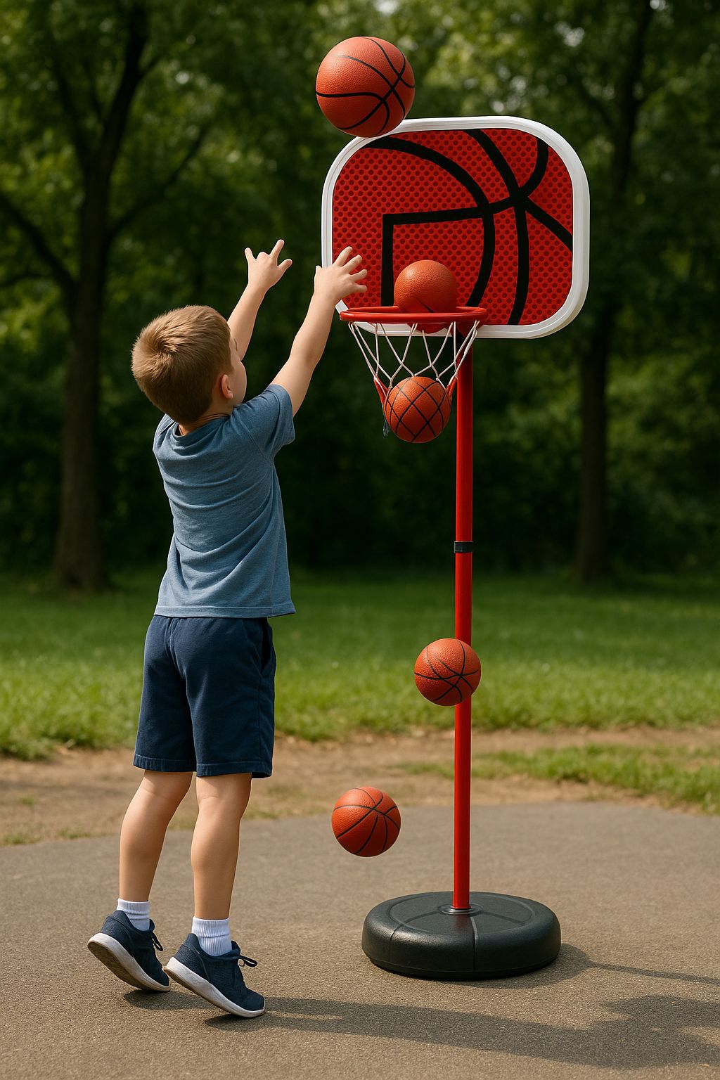 Soporte Aro de Básquetbol Ajustable + Pelota - ALTOQUE