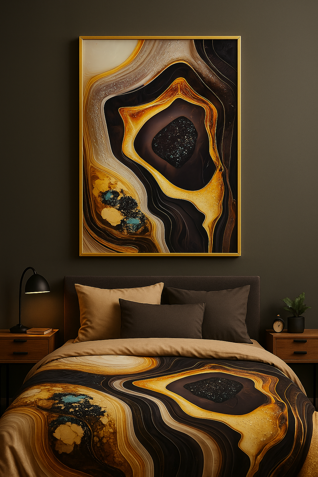 Cuadro Decorativo "Geoda Dorada" - ALTOQUE