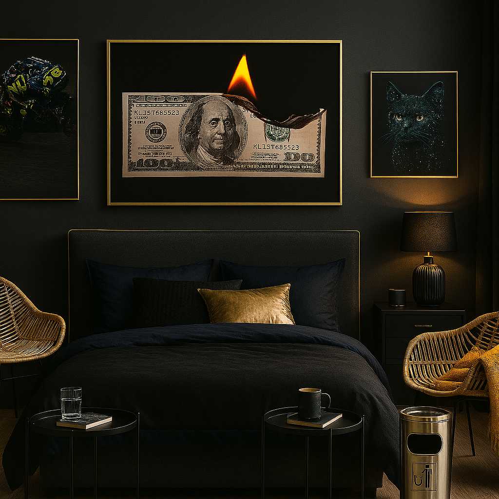 Cuadro Decorativo Dólar Quemado - ALTOQUE