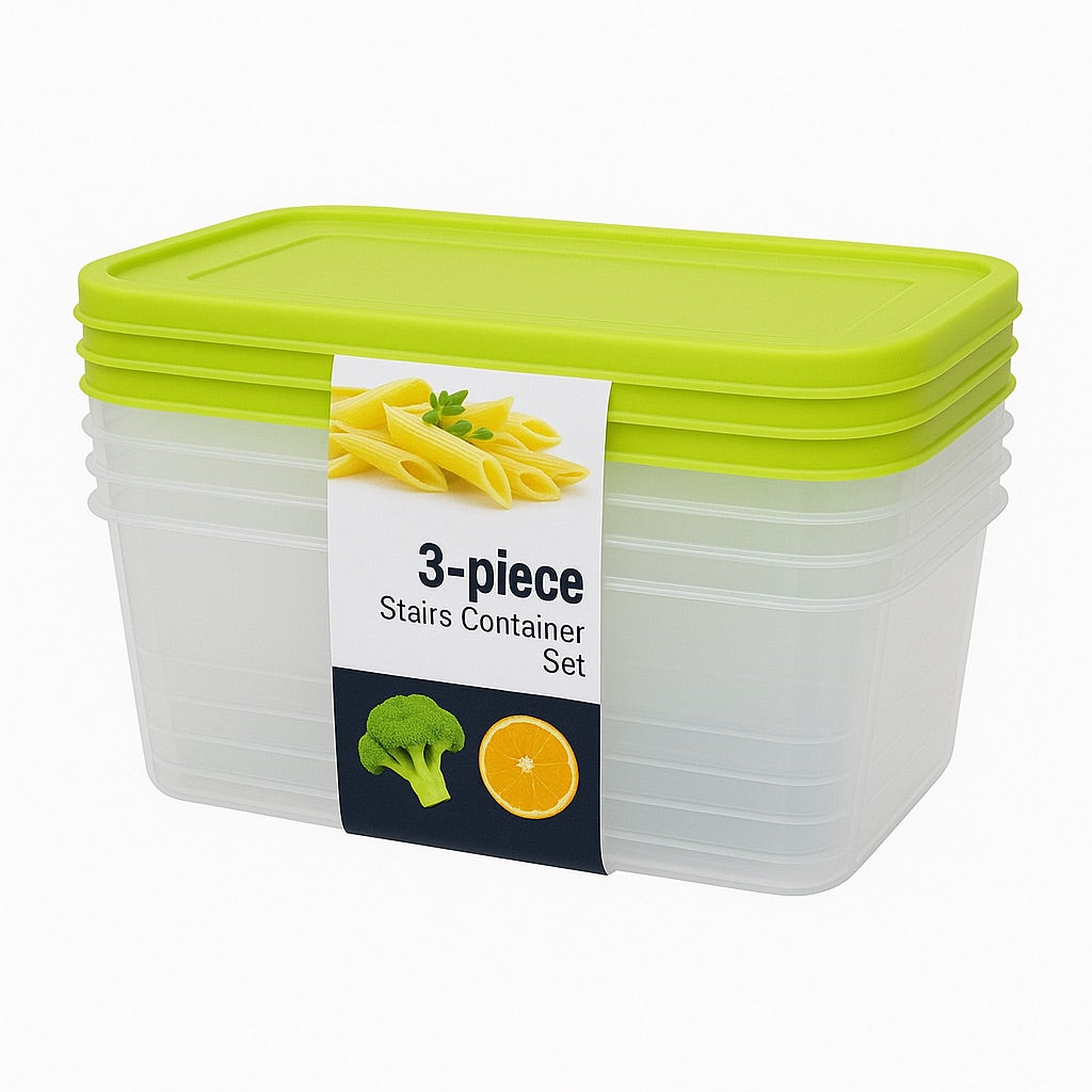 Set de Tuppers De Plásticos De 2 Litros – Colores Variados De Las Tapas