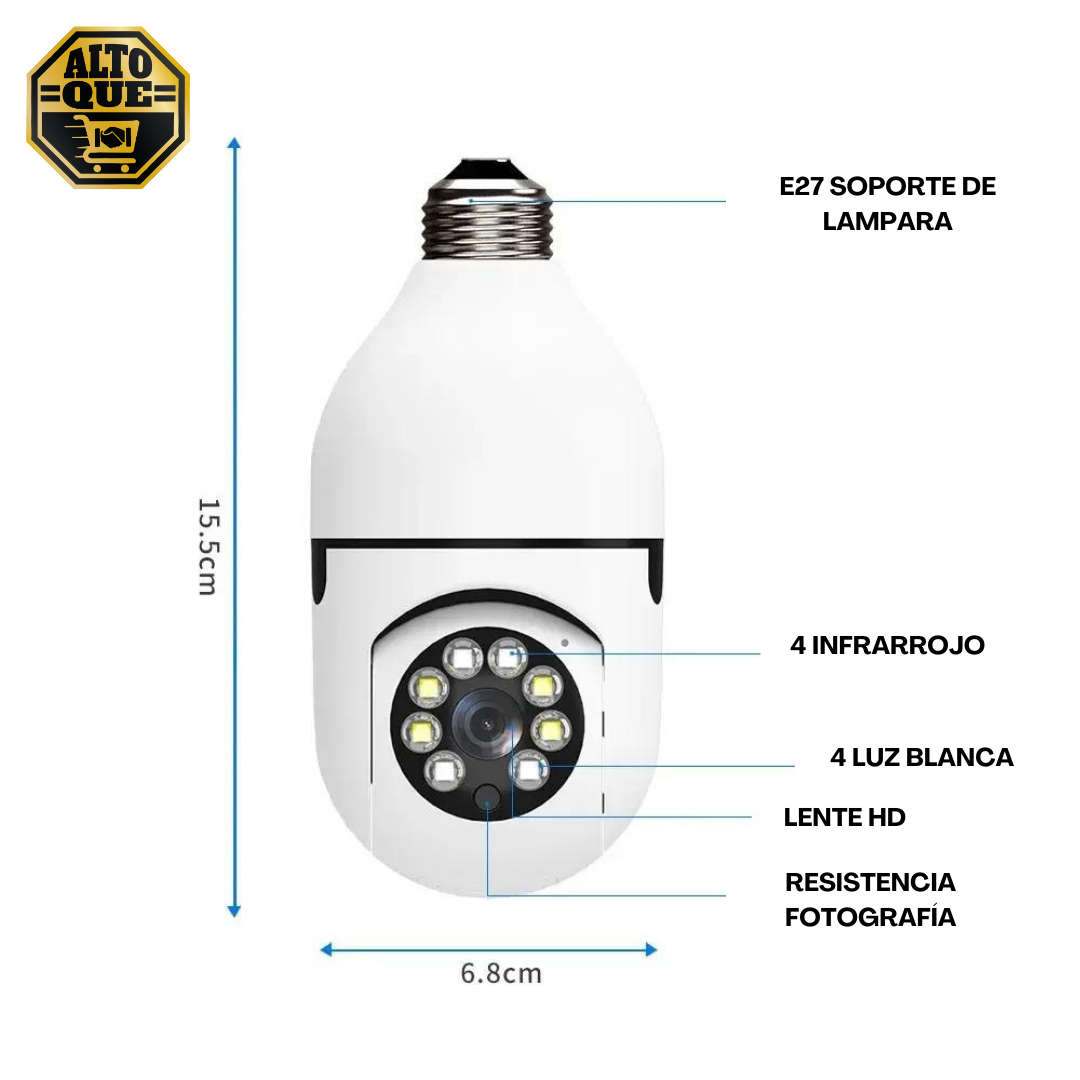 Cámara IP Con Portalámpara - ALTOQUE