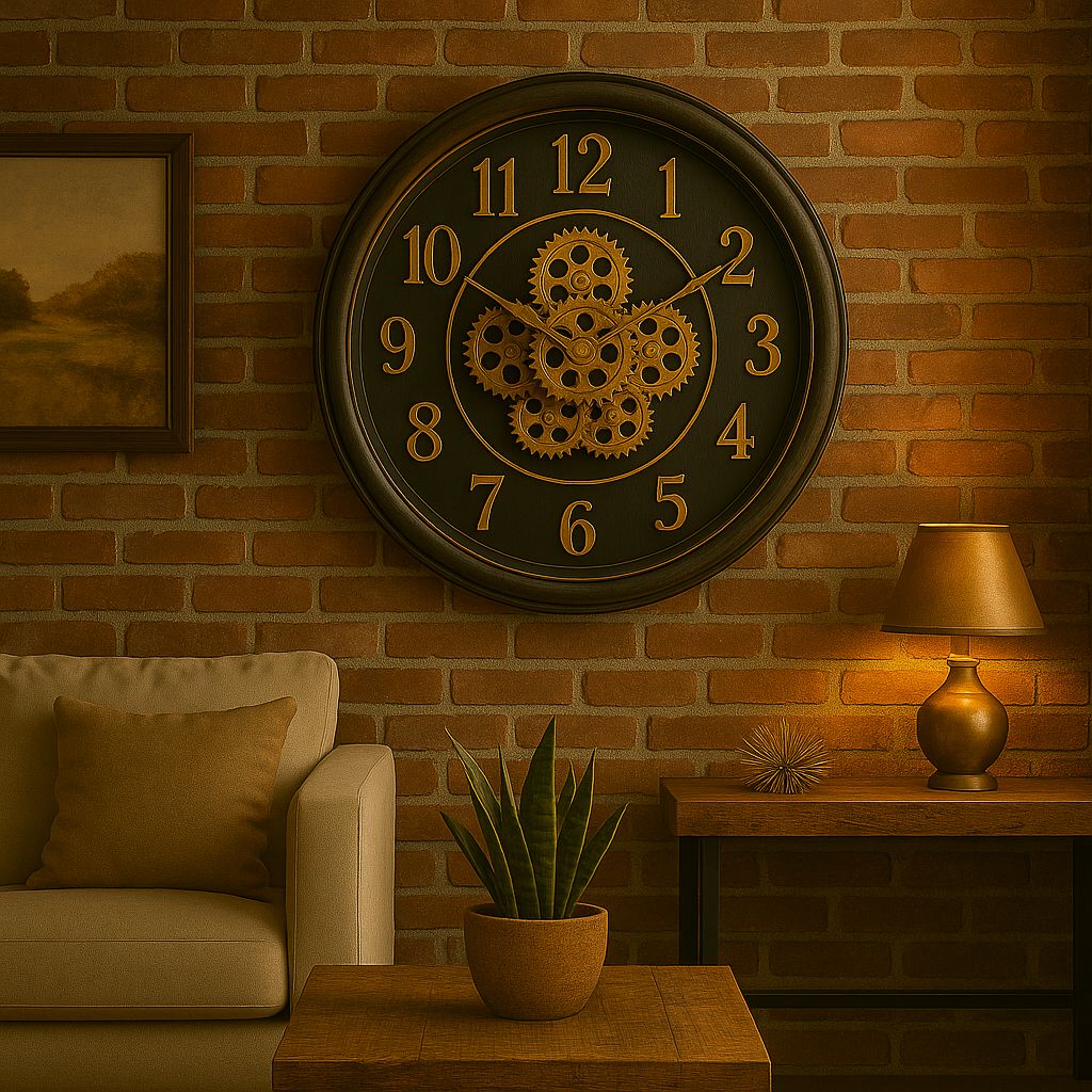 Reloj de Pared Vintage con Engranajes a la Vista - ALTOQUE