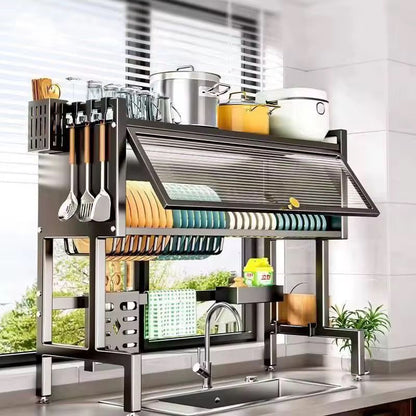 Escurridor de Platos Aéreo Organizador con Puerta Acrílica (1 Pileta) - ALTOQUE