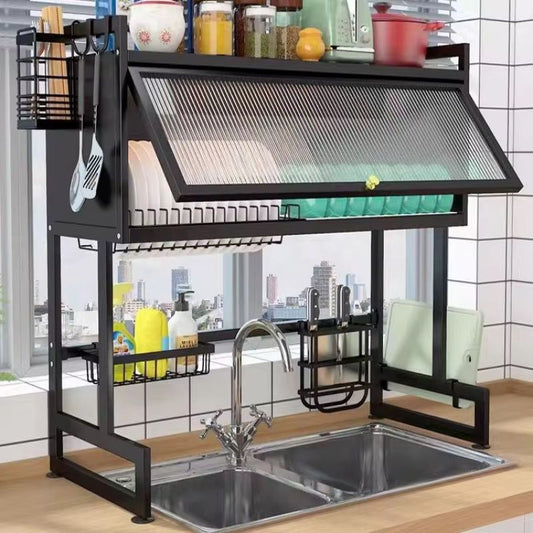 Escurridor de Platos Aéreo Organizador con Puerta Acrílica (1 Pileta) - ALTOQUE