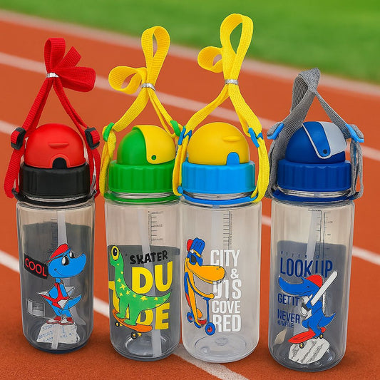 Botella Infantil con Correa Diseño Dinosaurio 500ml - ALTOQUE