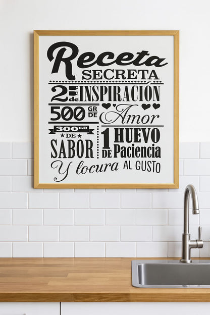 Cuadro Decorativo "Receta Secreta" - ALTOQUE