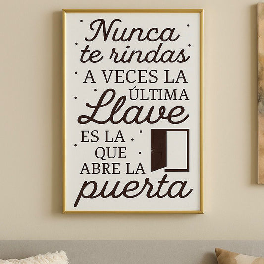 Cuadro con Frase Motivacional Inspiradora - ALTOQUE