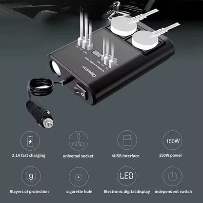 Convertidor De Energía Autos Olesson 150w Usb Tipo C - ALTOQUE