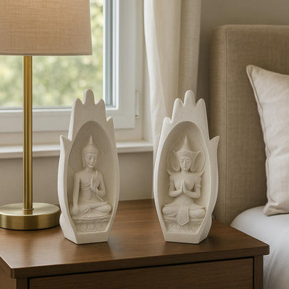 Esculturas Manos Budas con Buda Interior