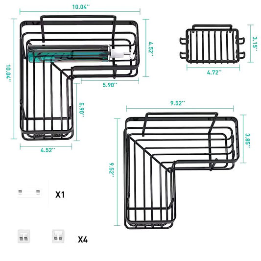 Esquinero Estante Organizador Adhesivo Set X3 piezas - ALTOQUE