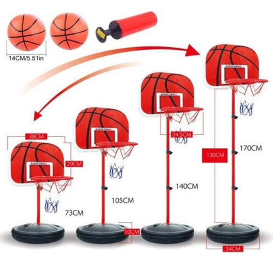Soporte Aro de Básquetbol Ajustable + Pelota - ALTOQUE