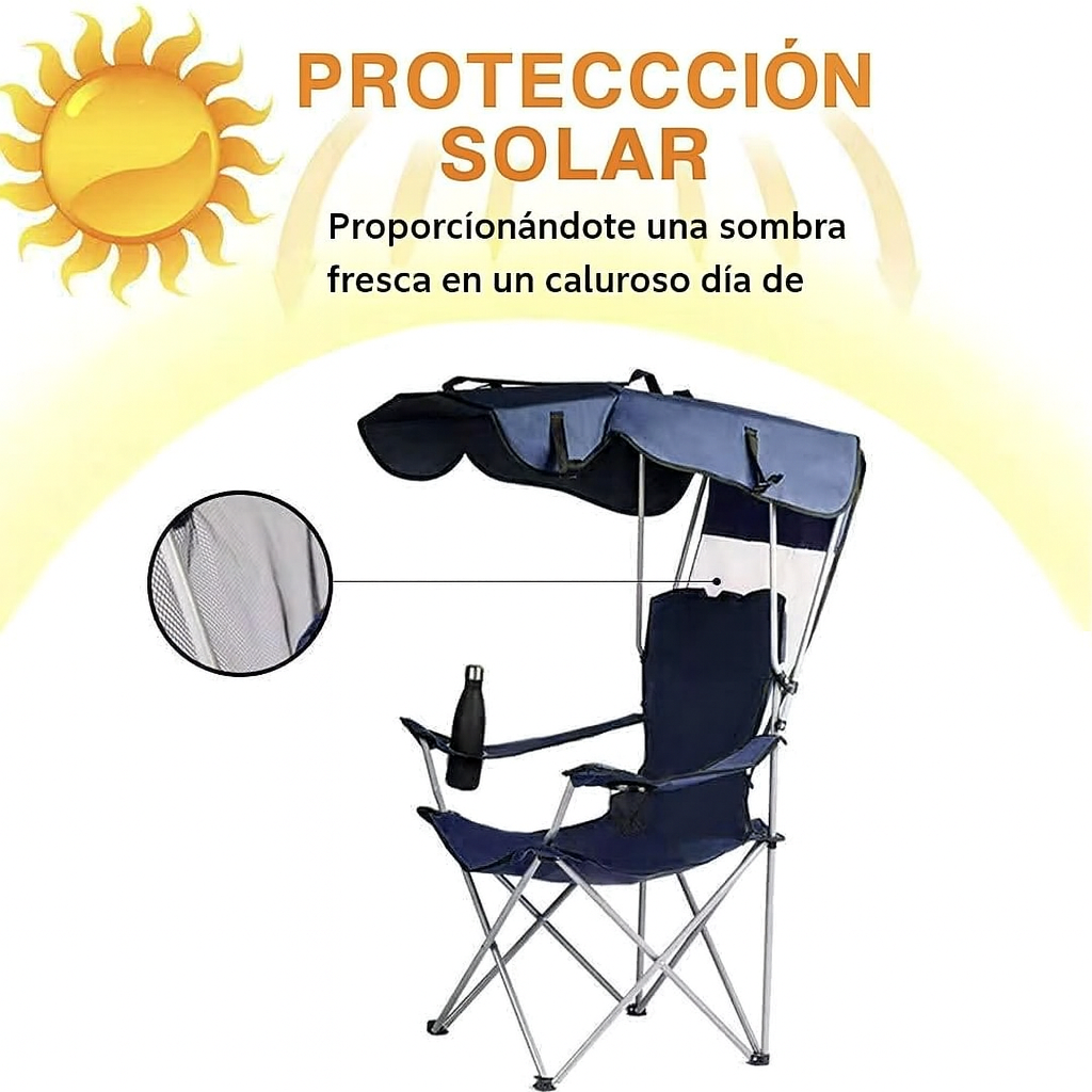 Silla Plegable con Sombrilla