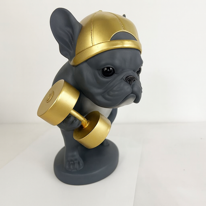 Adorno Decorativo  Bulldog con Mancuerna