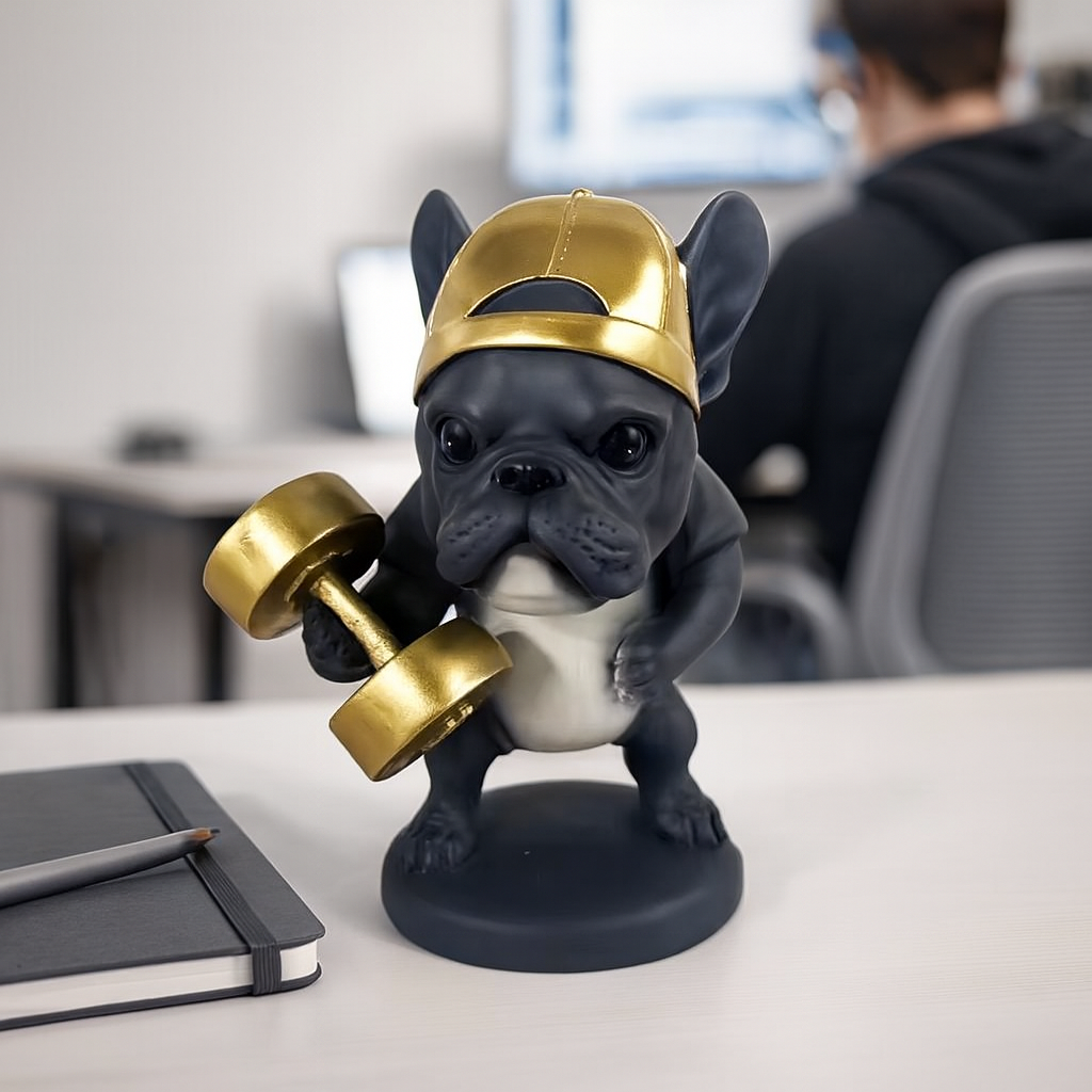 Adorno Decorativo  Bulldog con Mancuerna