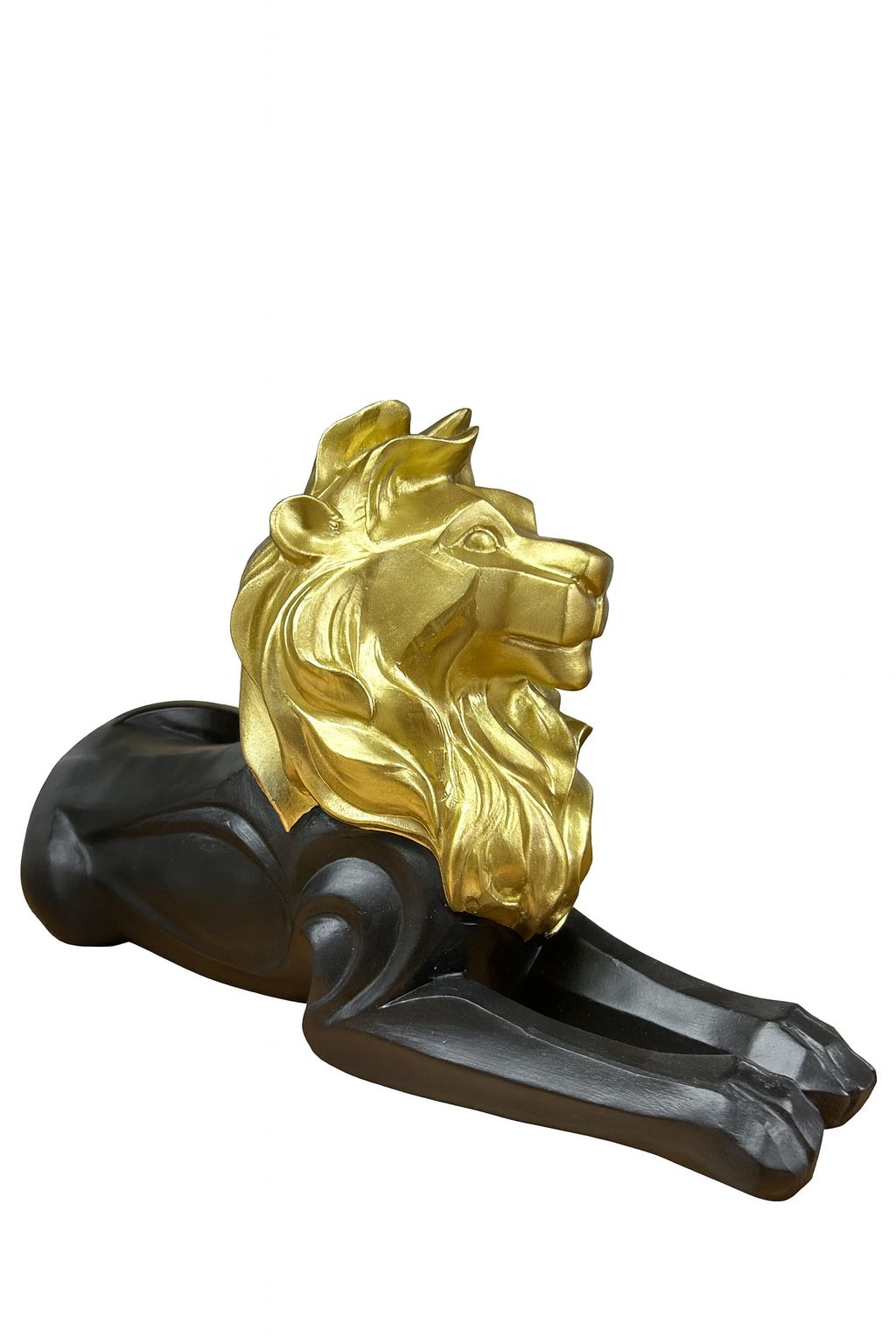Adorno León Negro y Dorado